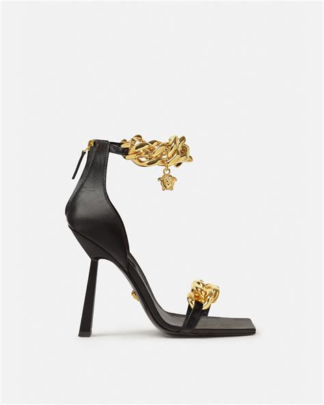 versace heels with chain